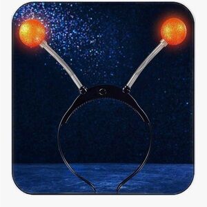 NEW Halloween Light Up Alien Antenna Headband LED Space Costume Glow Party